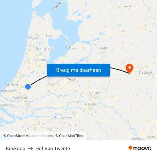 Boskoop to Hof Van Twente map