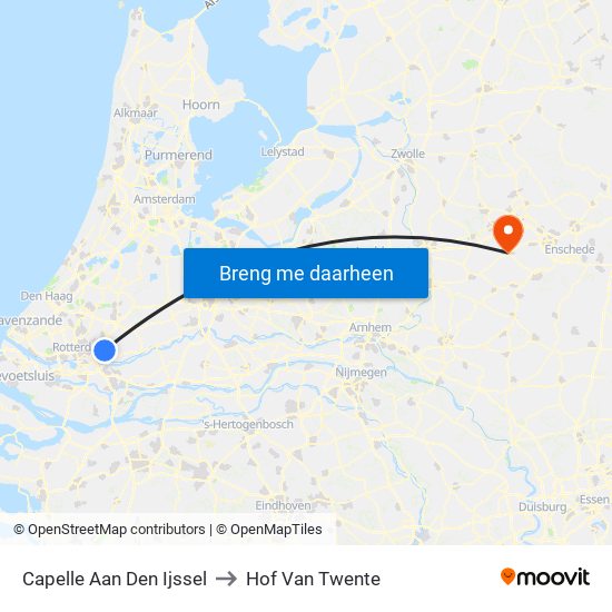 Capelle Aan Den Ijssel to Hof Van Twente map