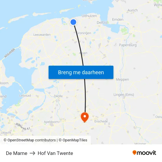 De Marne to Hof Van Twente map