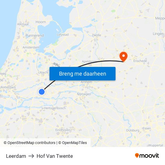 Leerdam to Hof Van Twente map