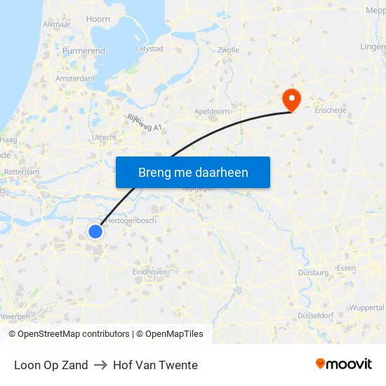 Loon Op Zand to Hof Van Twente map