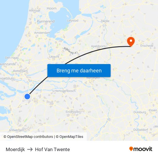 Moerdijk to Hof Van Twente map