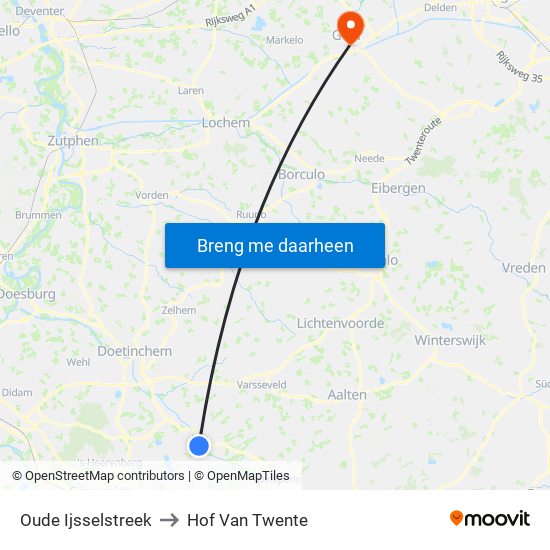Oude Ijsselstreek to Hof Van Twente map