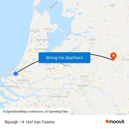 Rijswijk to Hof Van Twente map