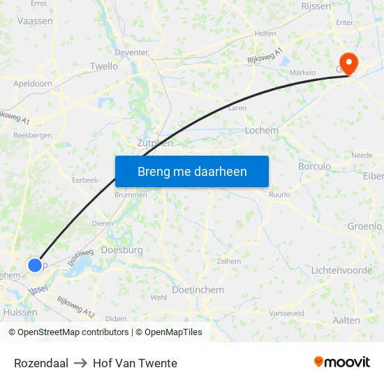 Rozendaal to Hof Van Twente map