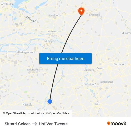 Sittard-Geleen to Hof Van Twente map