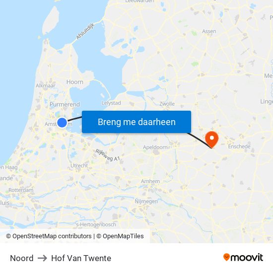 Noord to Hof Van Twente map