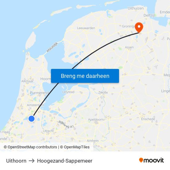 Uithoorn to Uithoorn map