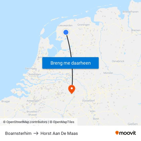 Boarnsterhim to Horst Aan De Maas map