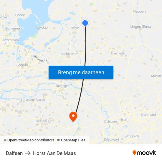 Dalfsen to Horst Aan De Maas map