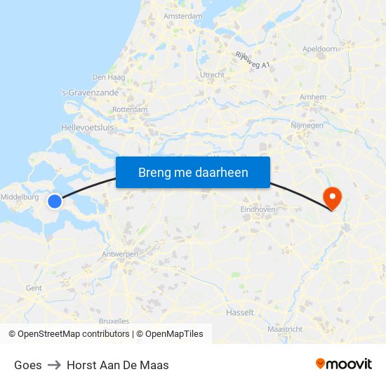 Goes to Horst Aan De Maas map