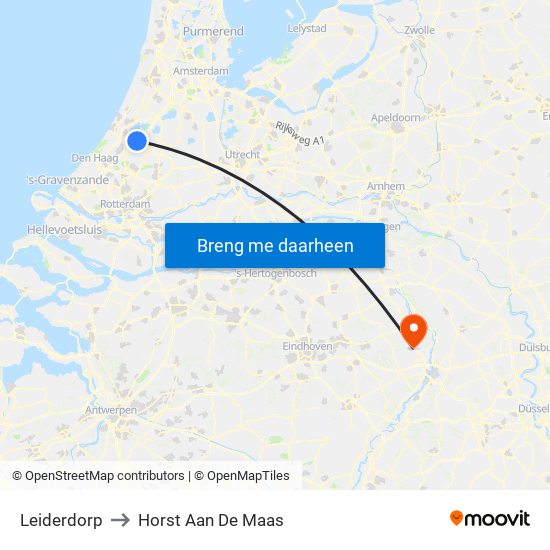 Leiderdorp to Horst Aan De Maas map