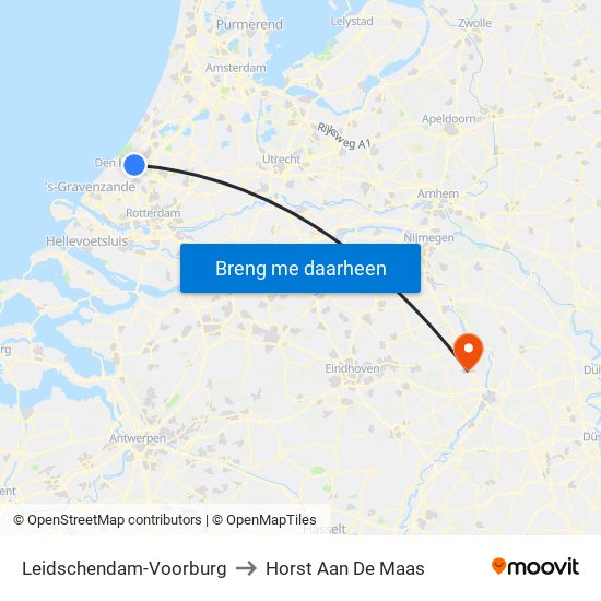 Leidschendam-Voorburg to Horst Aan De Maas map