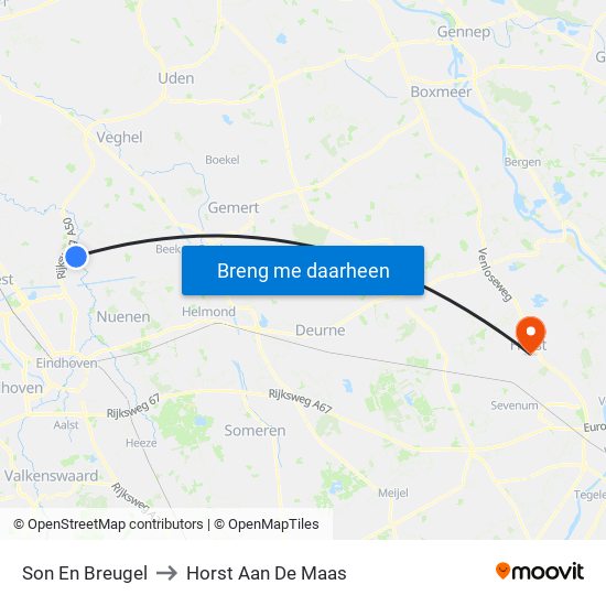 Son En Breugel to Horst Aan De Maas map