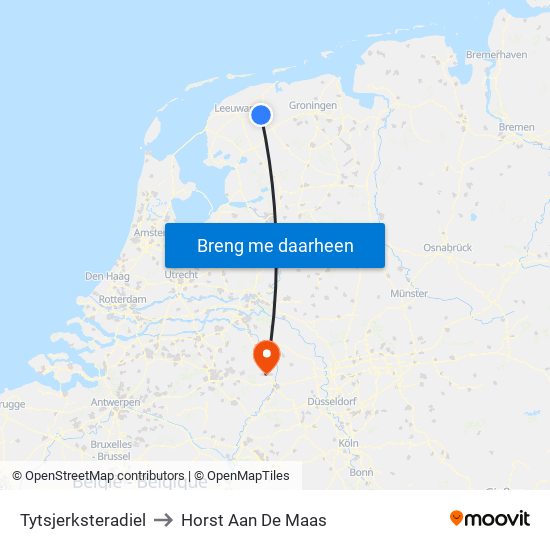 Tytsjerksteradiel to Horst Aan De Maas map