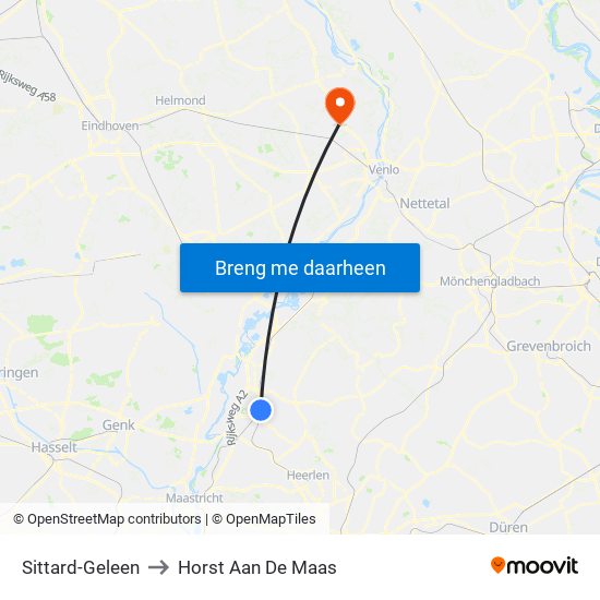 Sittard-Geleen to Horst Aan De Maas map