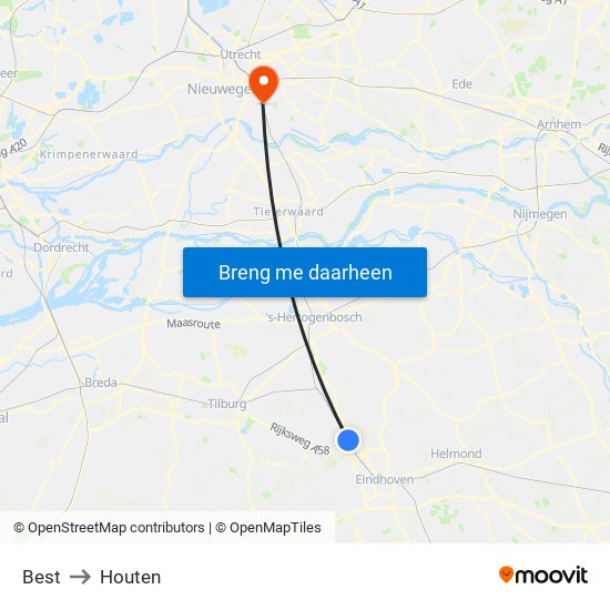 Best to Houten map