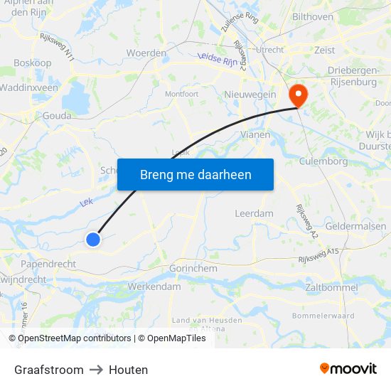 Graafstroom to Houten map