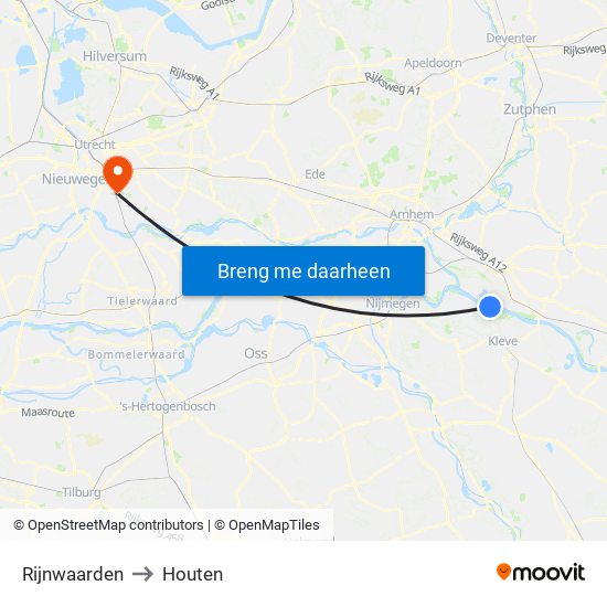 Rijnwaarden to Houten map