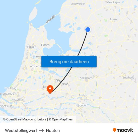 Weststellingwerf to Houten map