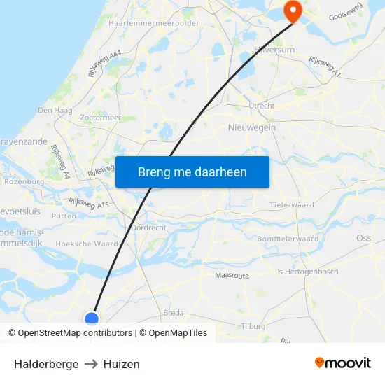 Halderberge to Huizen map