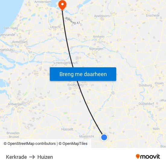 Kerkrade to Kerkrade map