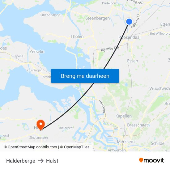 Halderberge to Hulst map