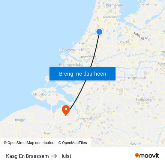 Kaag En Braassem to Hulst map