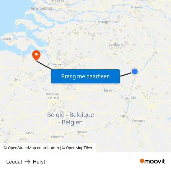 Leudal to Hulst map