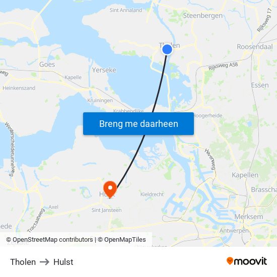 Tholen to Hulst map