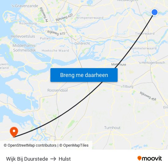 Wijk Bij Duurstede to Hulst map