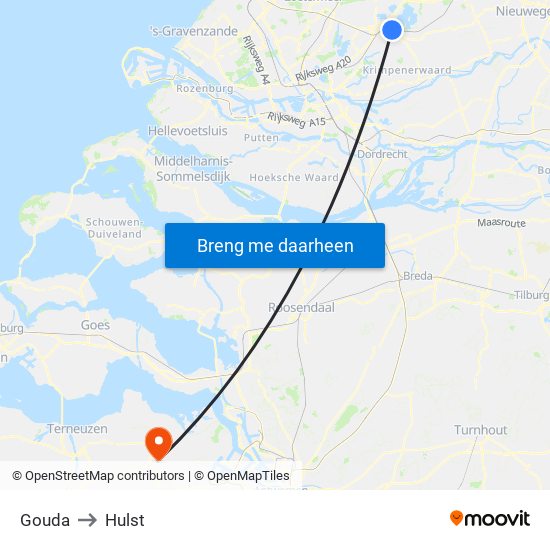 Gouda to Hulst map