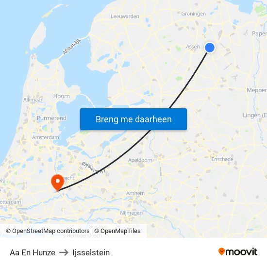 Aa En Hunze to Ijsselstein map