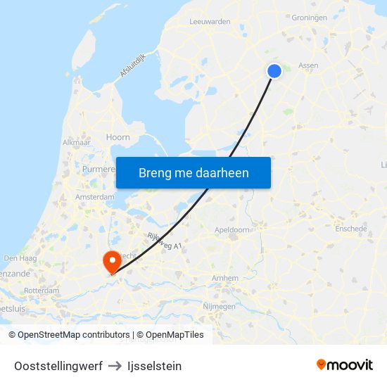 Ooststellingwerf to Ijsselstein map