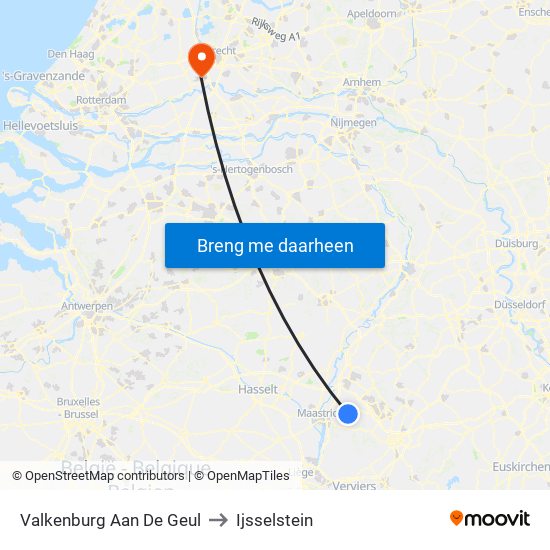 Valkenburg Aan De Geul to Ijsselstein map