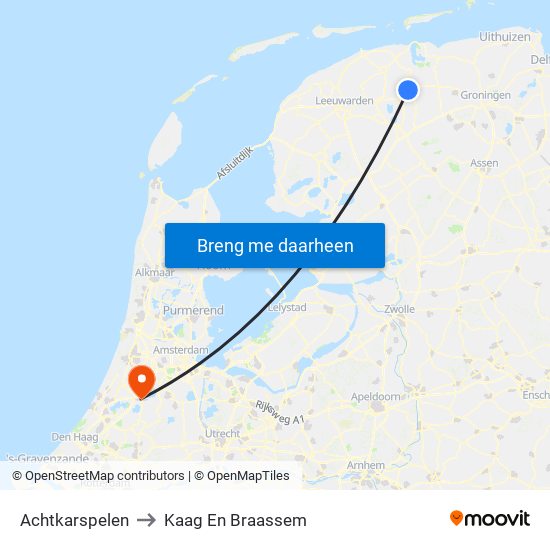 Achtkarspelen to Kaag En Braassem map