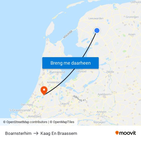 Boarnsterhim to Kaag En Braassem map