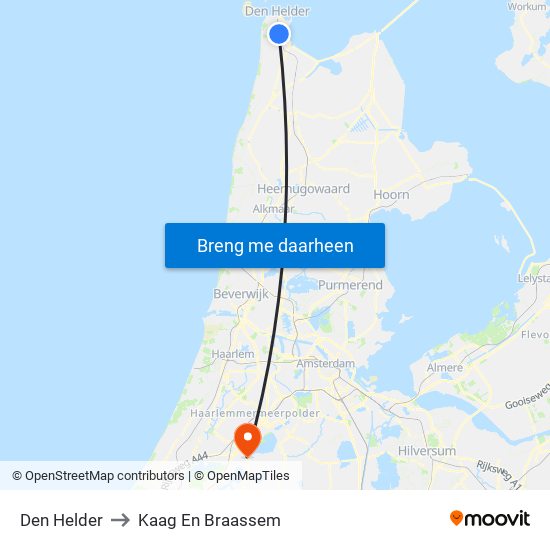 Den Helder to Kaag En Braassem map
