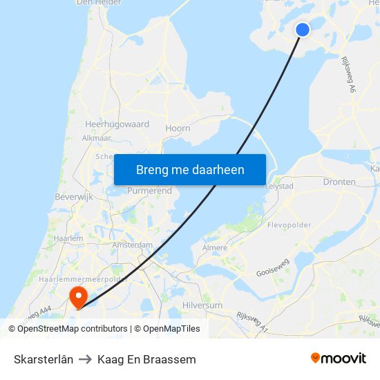 Skarsterlân to Kaag En Braassem map