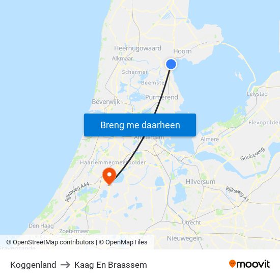 Koggenland to Kaag En Braassem map