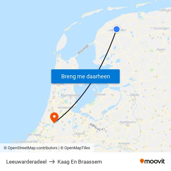 Leeuwarderadeel to Kaag En Braassem map