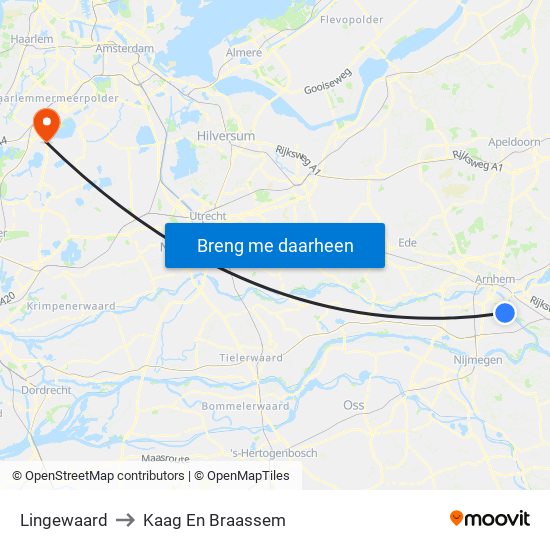 Lingewaard to Kaag En Braassem map