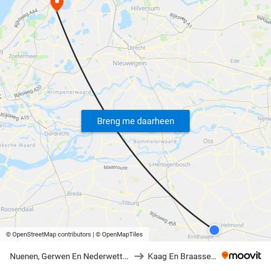 Nuenen, Gerwen En Nederwetten to Kaag En Braassem map