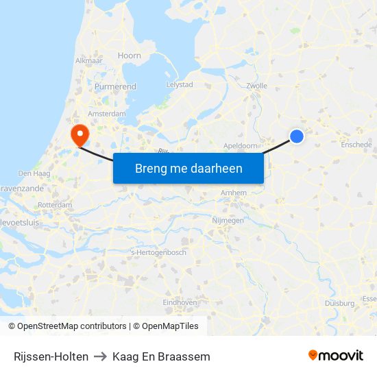 Rijssen-Holten to Kaag En Braassem map