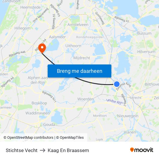 Stichtse Vecht to Kaag En Braassem map