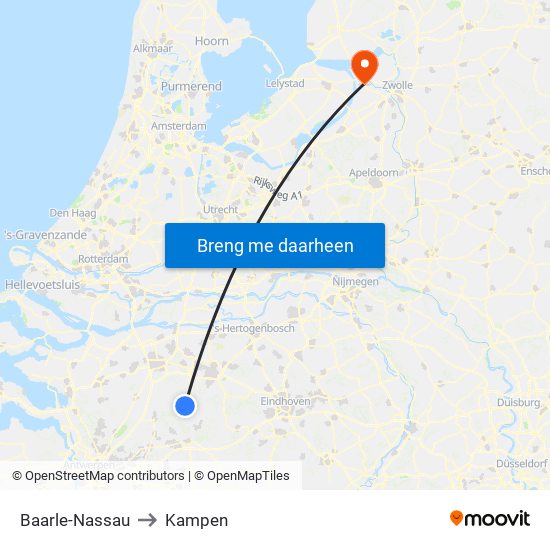 Baarle-Nassau to Kampen map