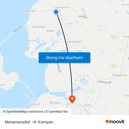 Menameradiel to Kampen map