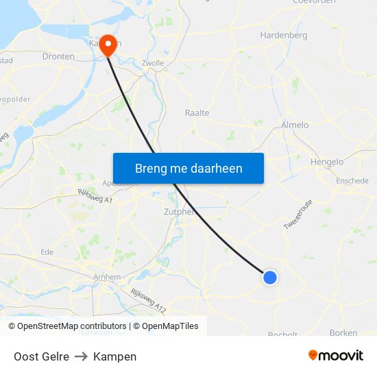 Oost Gelre to Kampen map