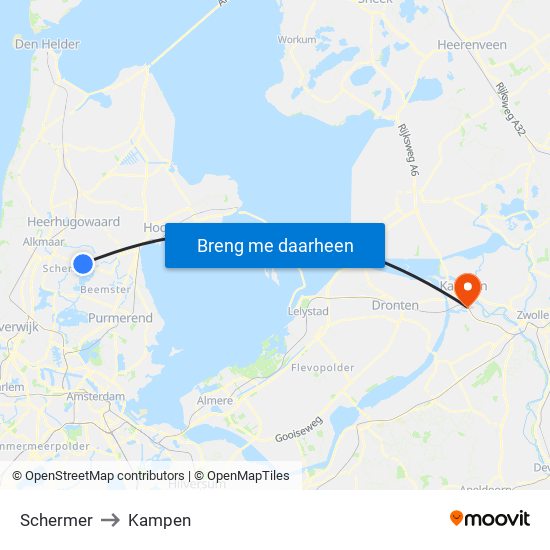 Schermer to Kampen map