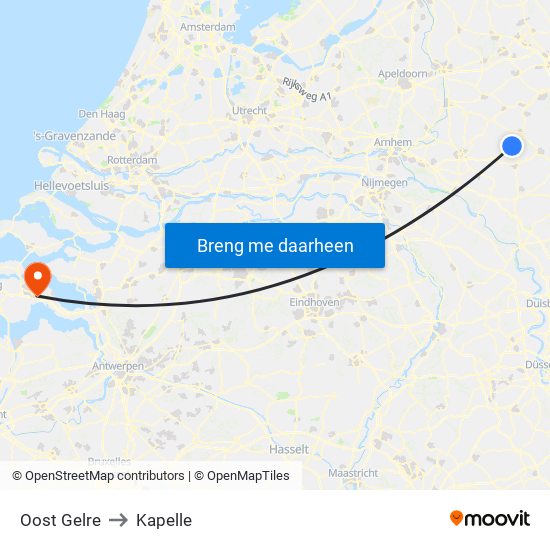 Oost Gelre to Kapelle map
